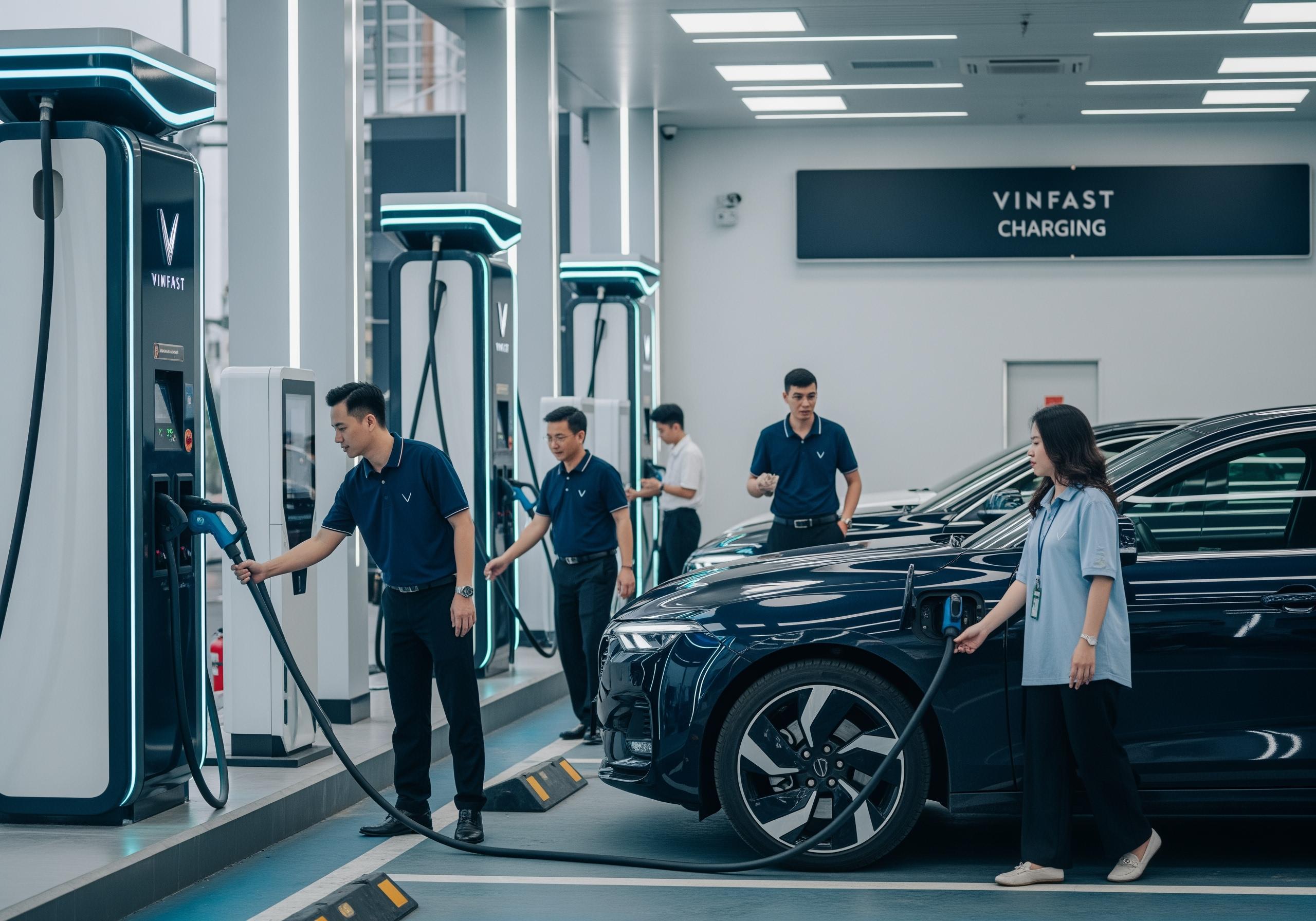 trạm sạc vinfast Mê Linh